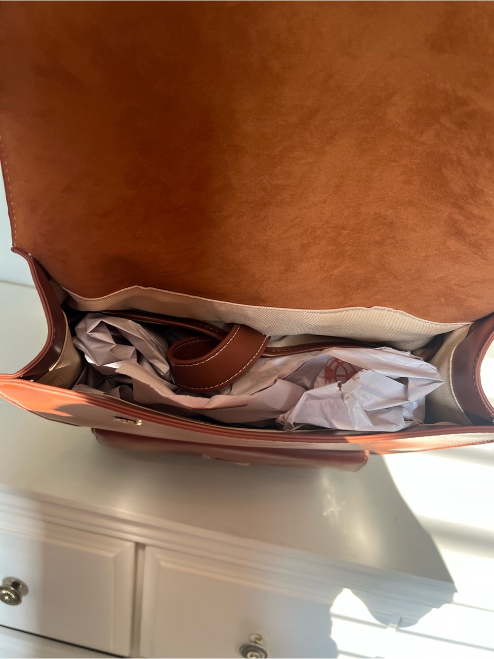 Rust Brown Crossbody with Silver Accent - Picture 3 of 7